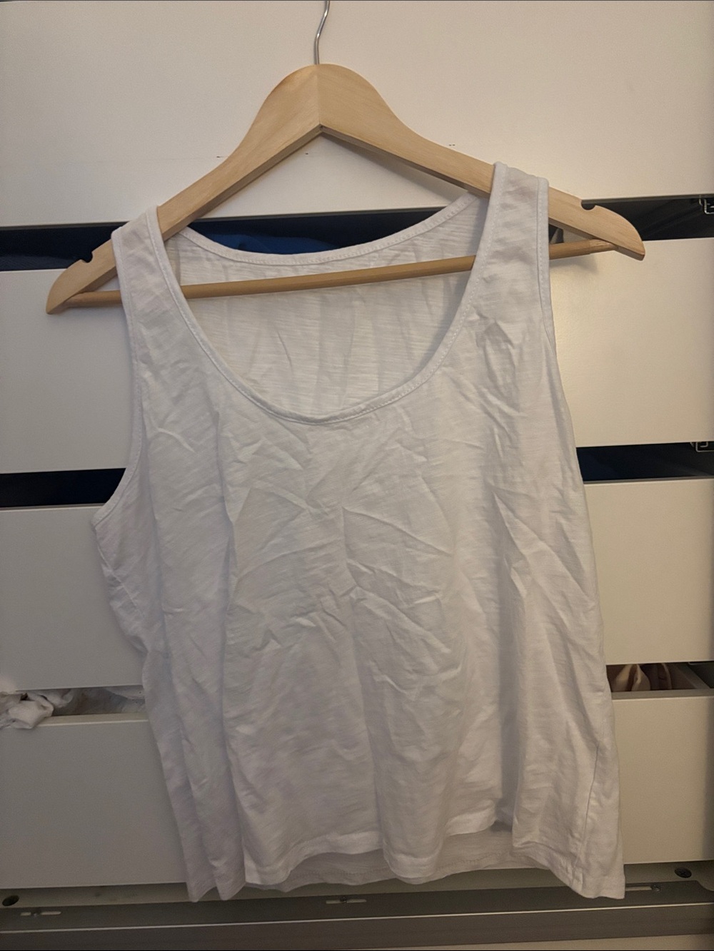 Classic White Scoop Neck Tank Top - Women's